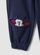 Blue organic cotton Mickey print joggers for baby boy_3