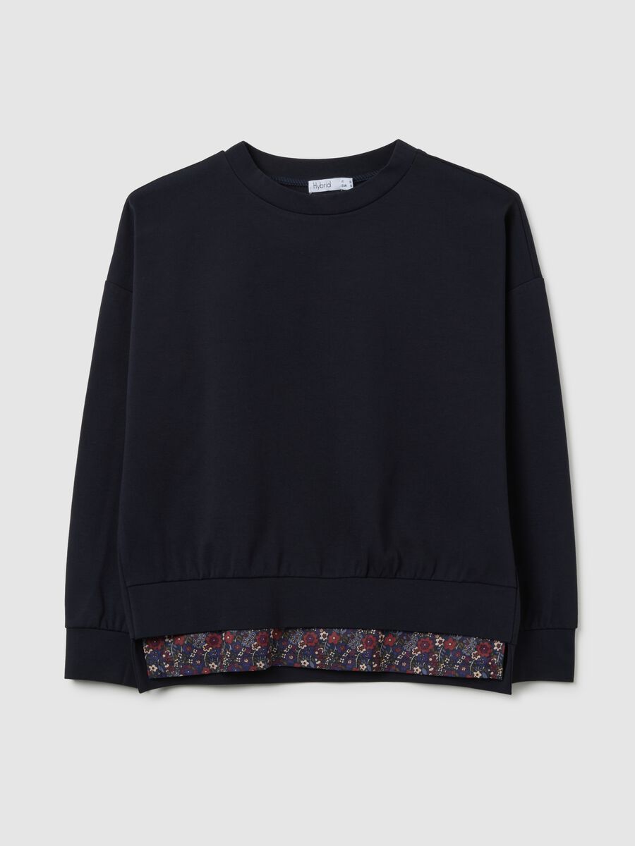 Regular fit blue shirt with floral patterns_4