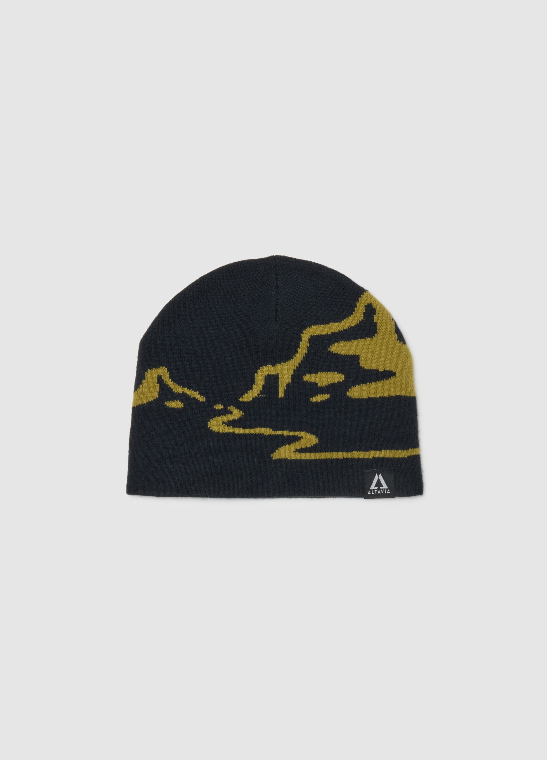 Jacquard hat with contrasting graphic motif ALTAVIA WITH DEBORAH COMPAGNONI