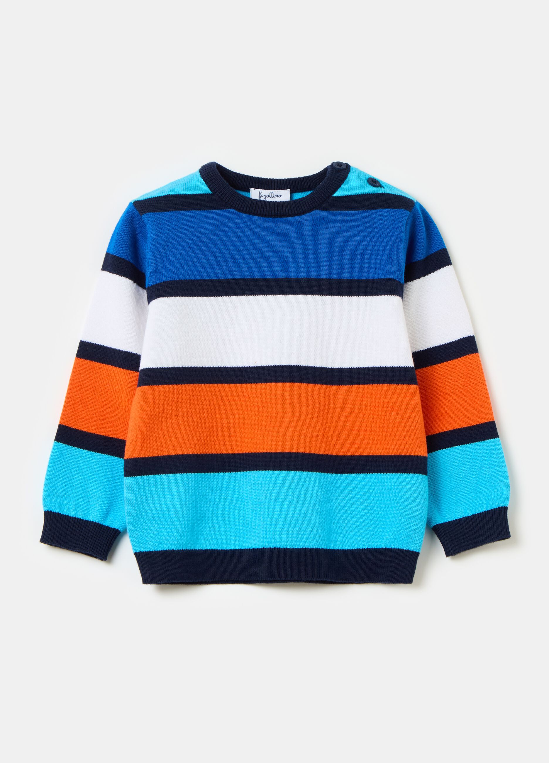 Striped cotton pullover