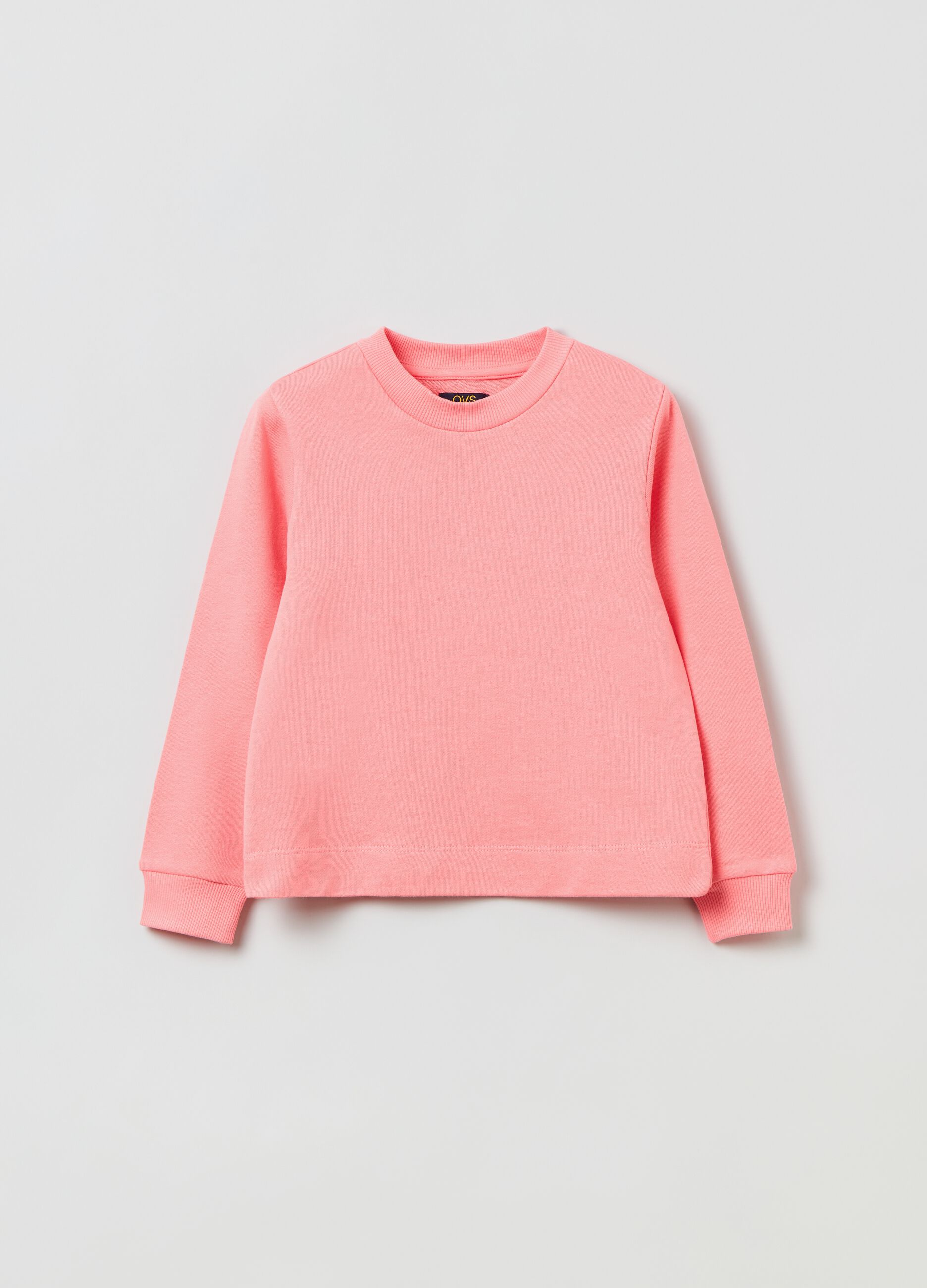 Sweatshirt in French terry with round neck