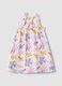 White pure cotton dress with floral print_1