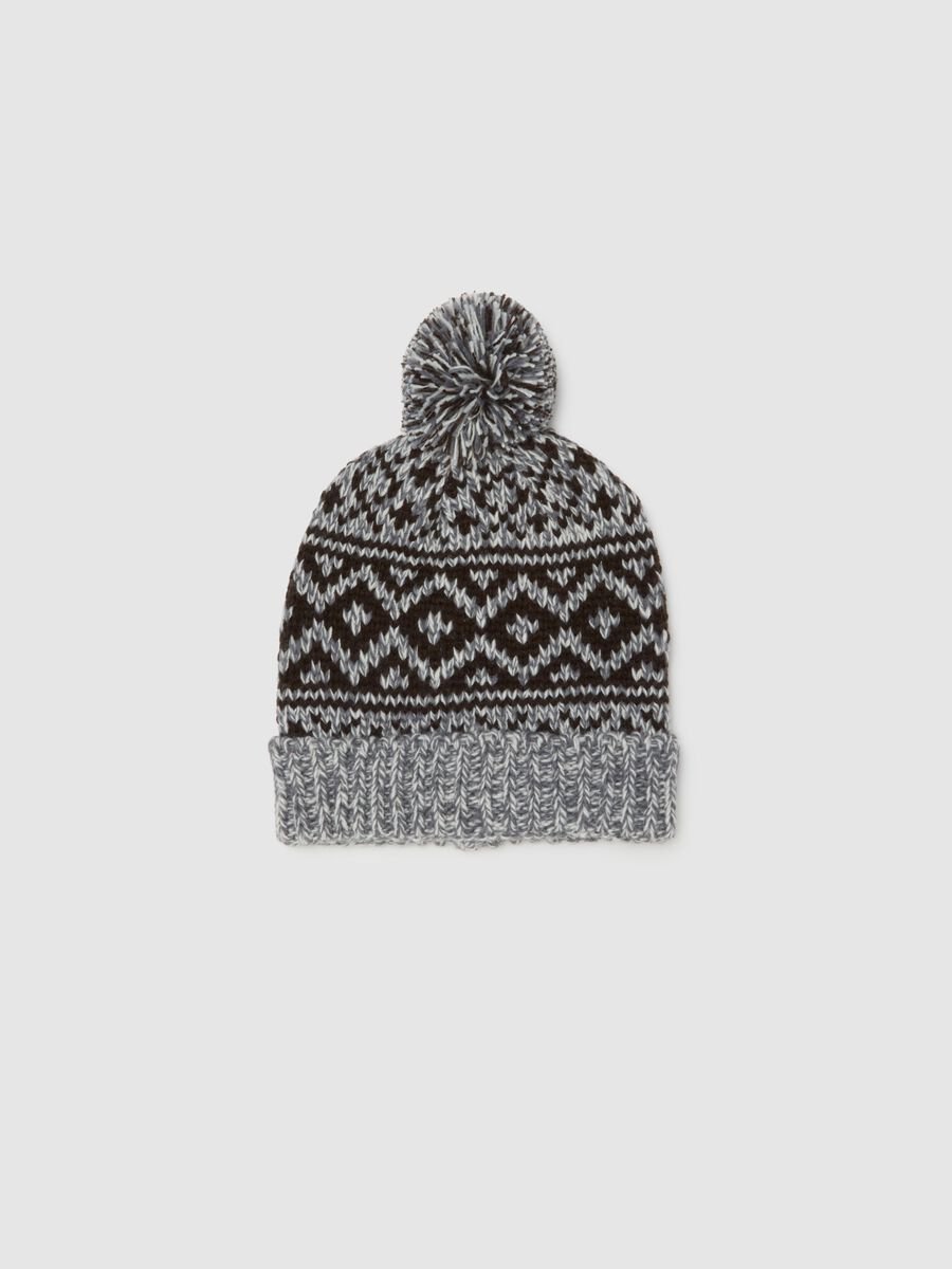 Multicolour Hat with Pompon_0