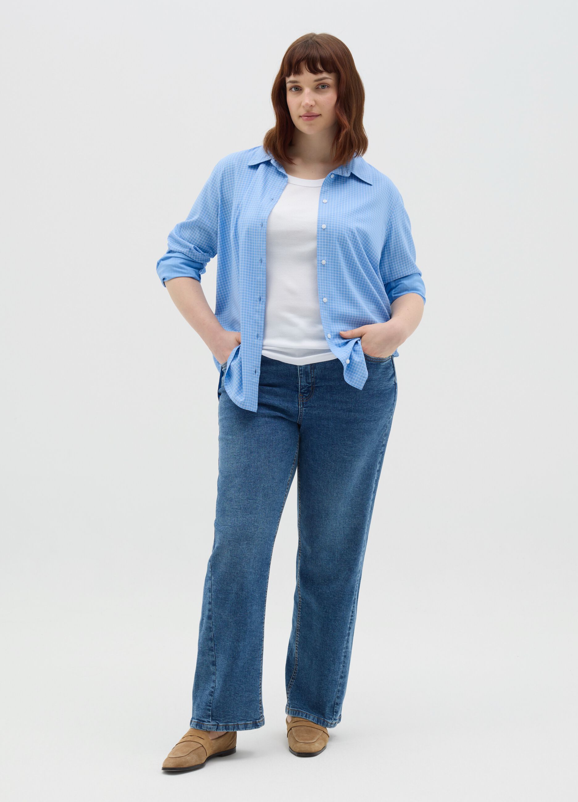 Camicia a quadretti Curvy