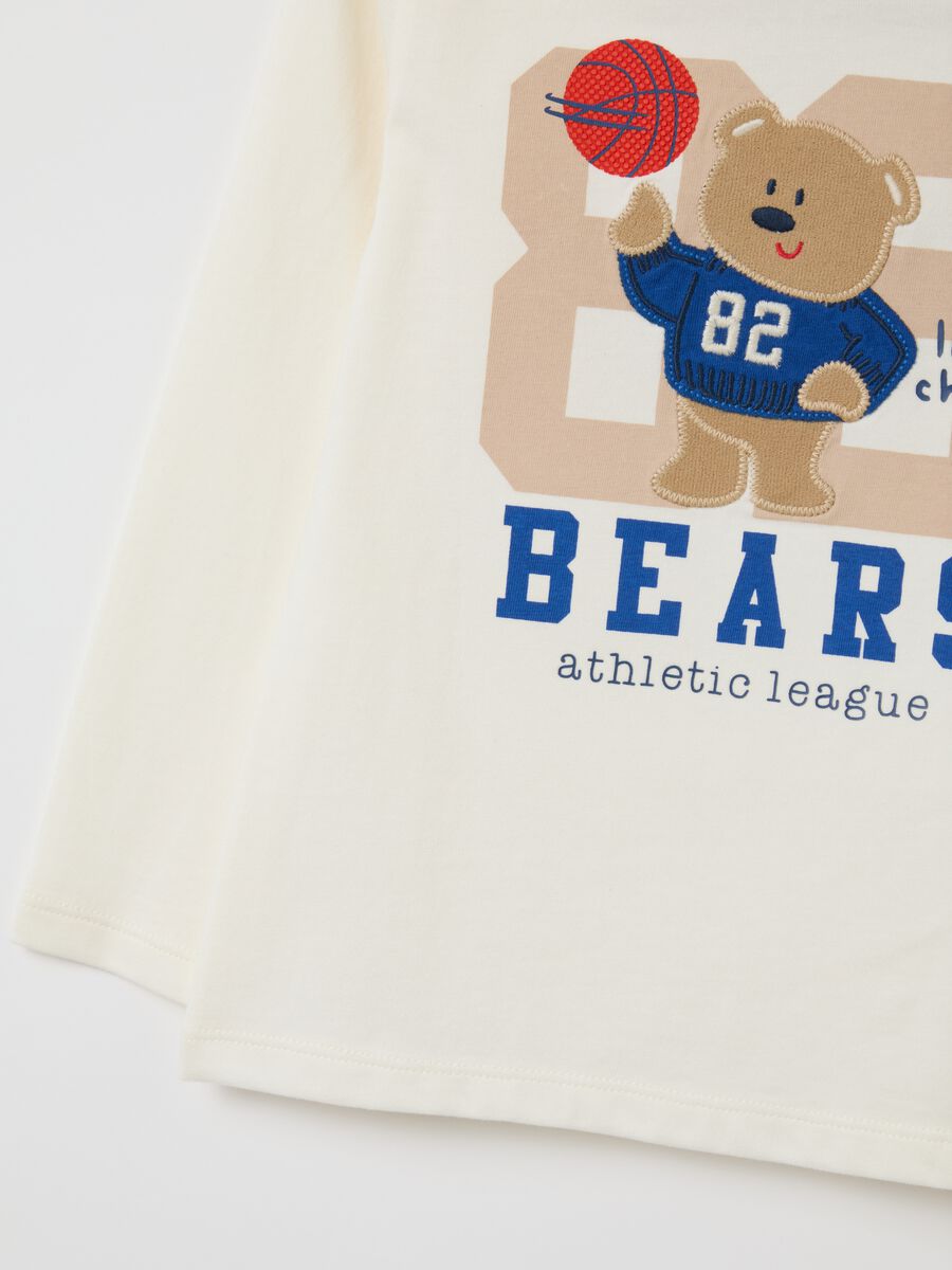 White regular fit pure cotton children's T-shirt_2