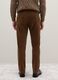 Brown regular fit stretch cotton trousers_2