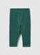 Kids' regular fit green pure cotton trousers_1