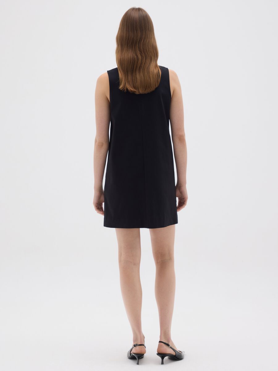 Black viscose blend women's dress_2