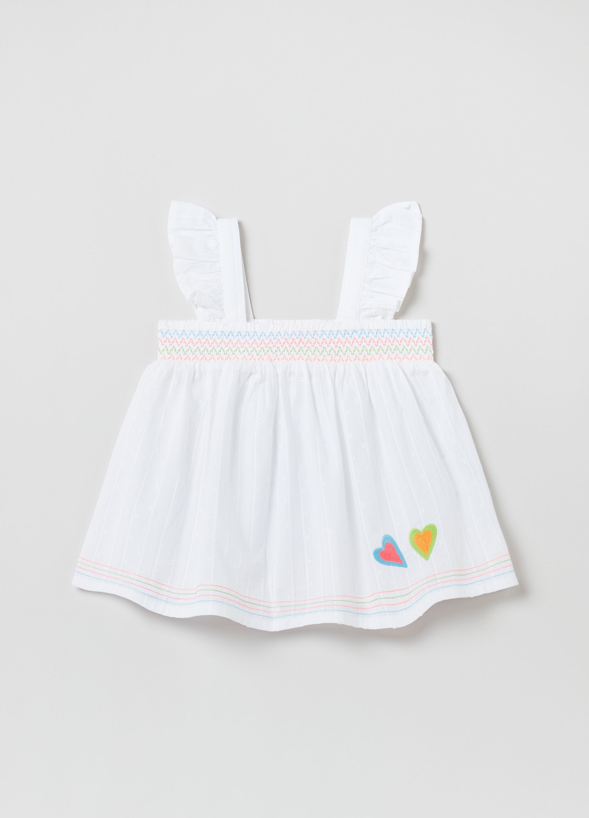 Tank top in cotone con ricami Love Therapy_0