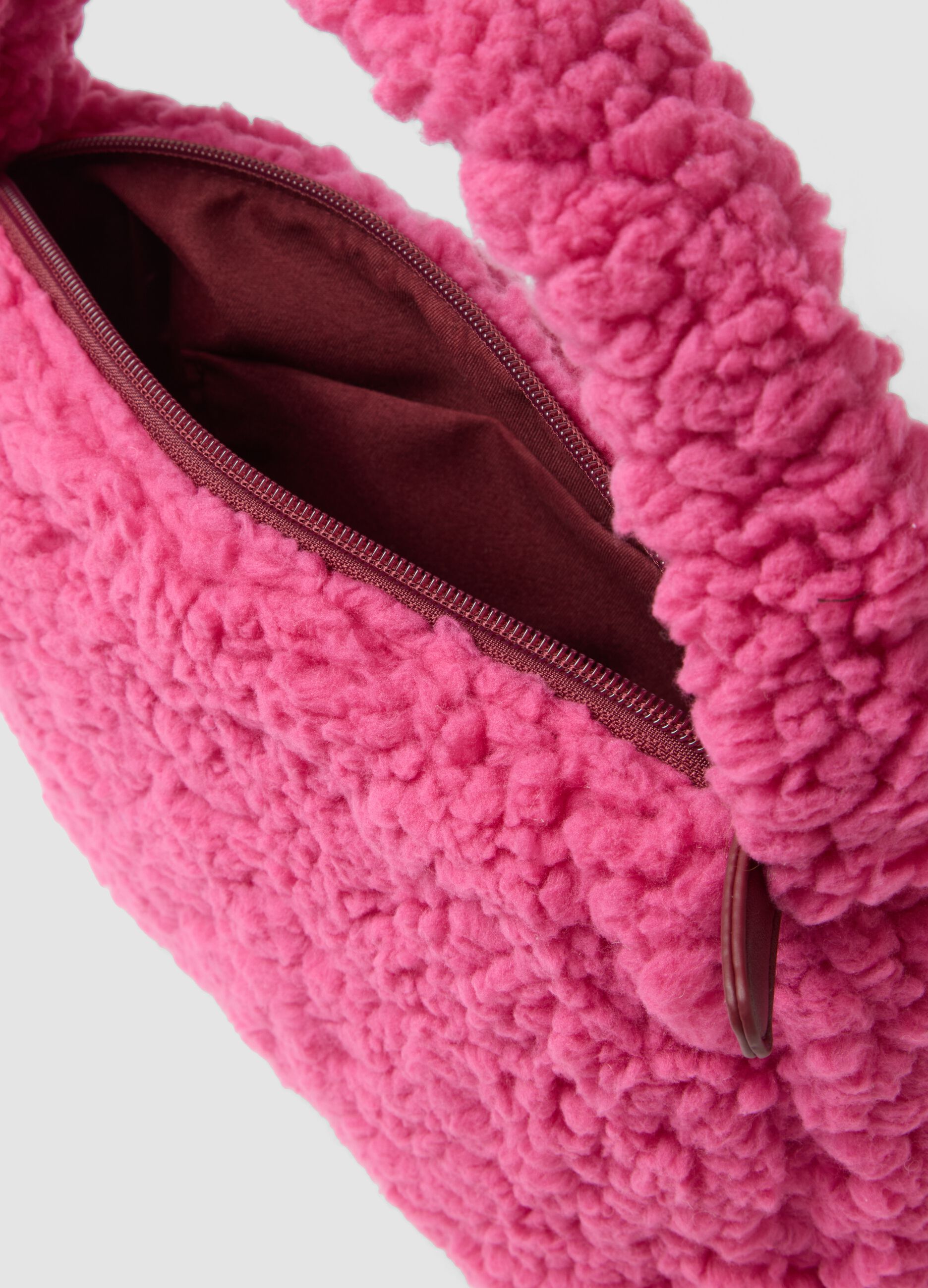 Pink bag with short handle