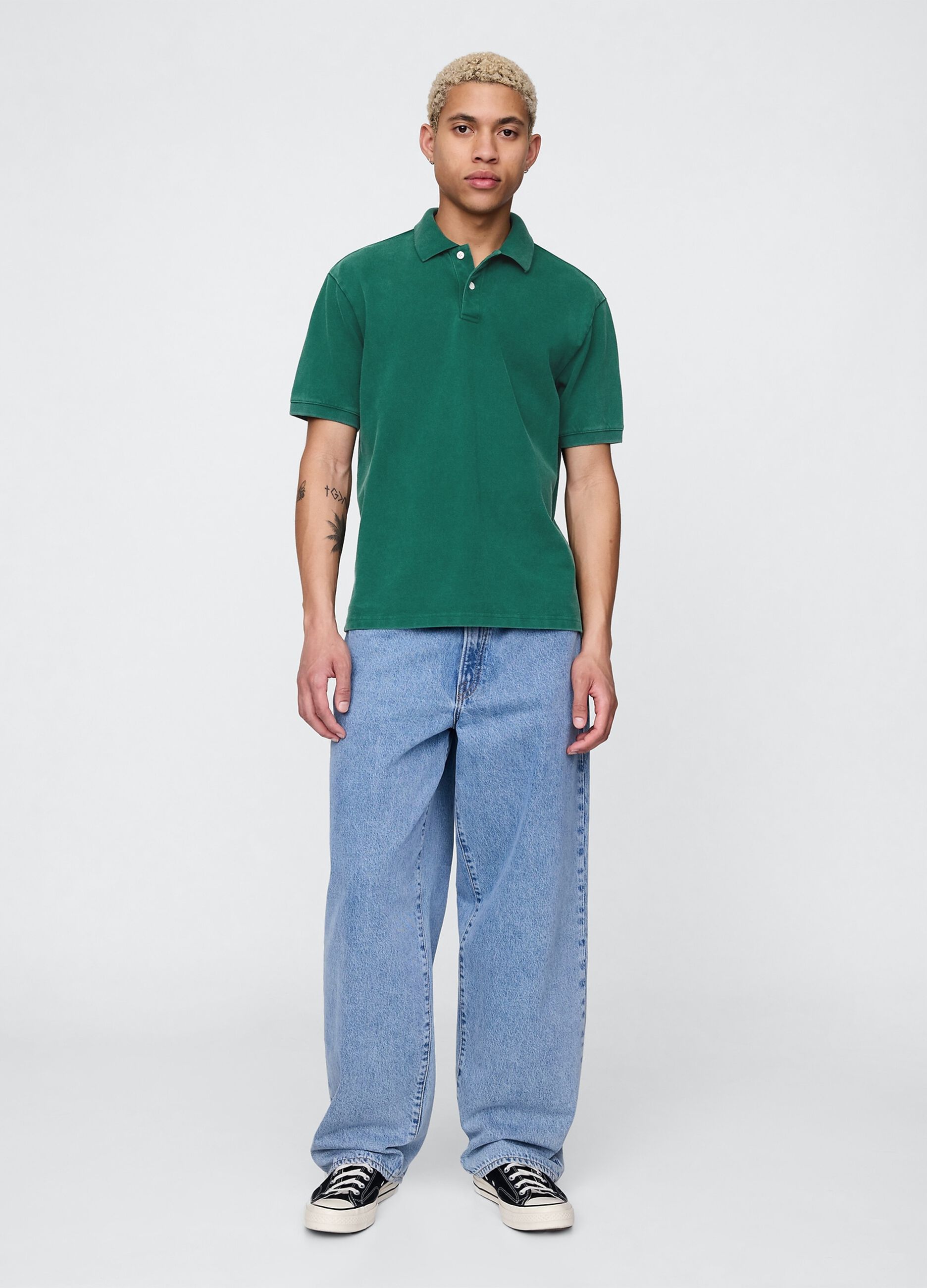 Green pure cotton polo Gap