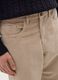Beige ribbed cotton blend trousers in regular fit_3