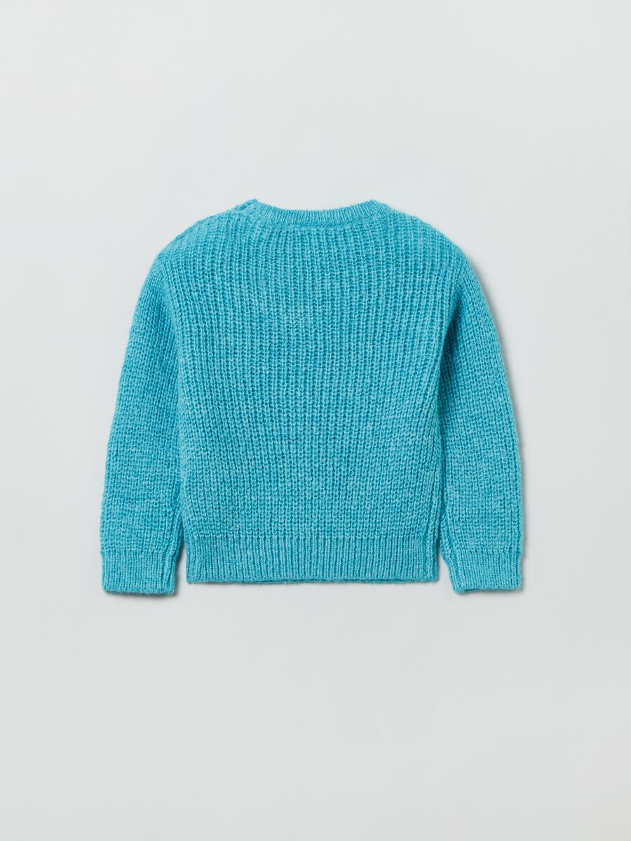 Pullover in maglia traforata_1