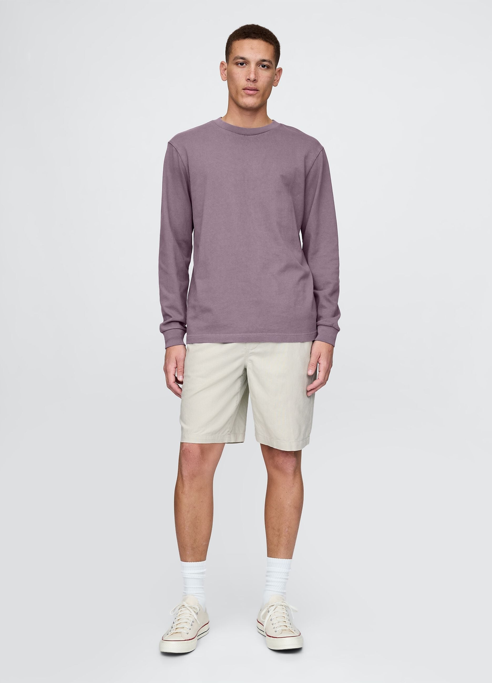 Beige Linen and Cotton Shorts by Gap