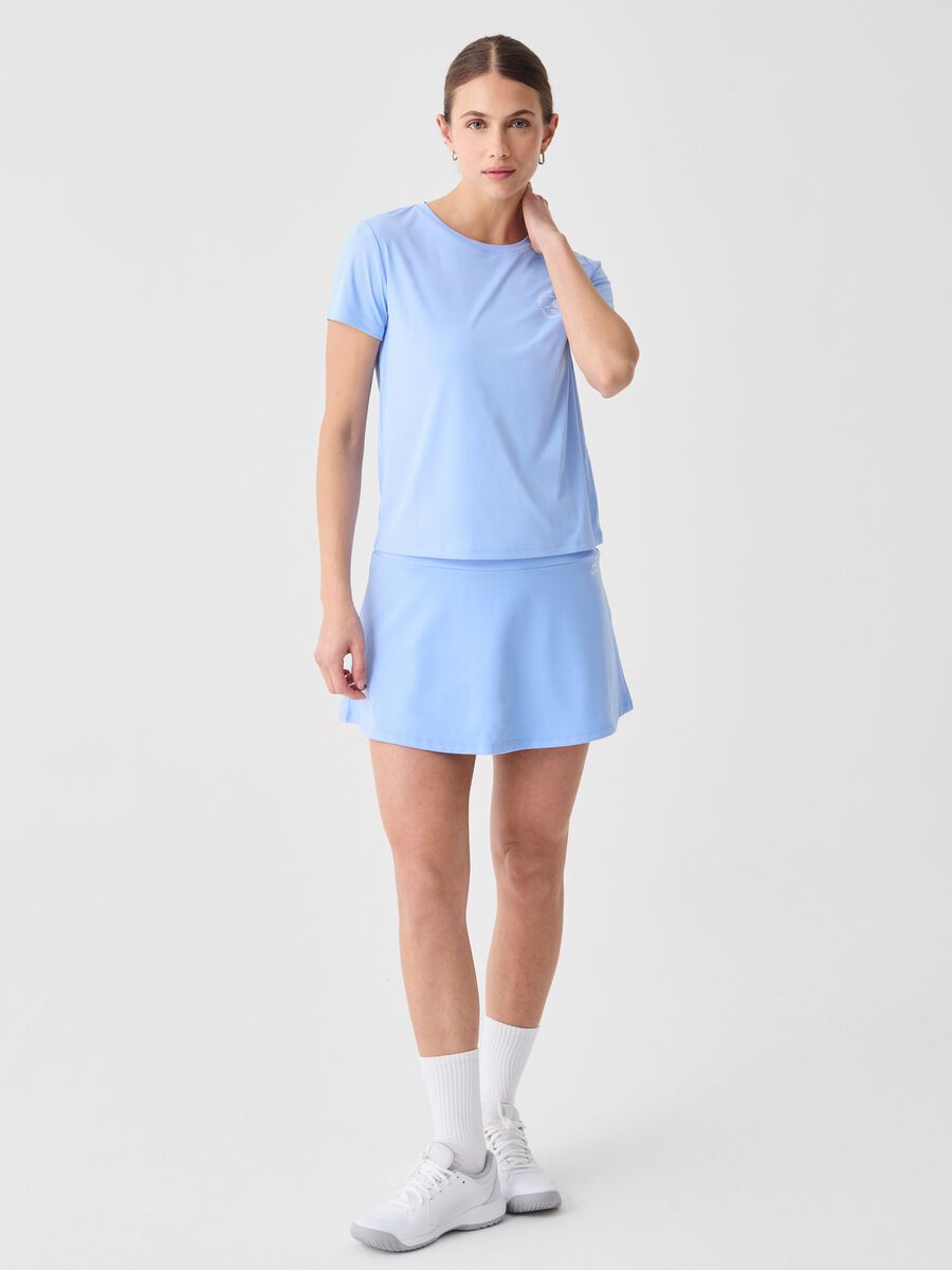 SLAZENGER light blue sports skirt in stretch fabric_0
