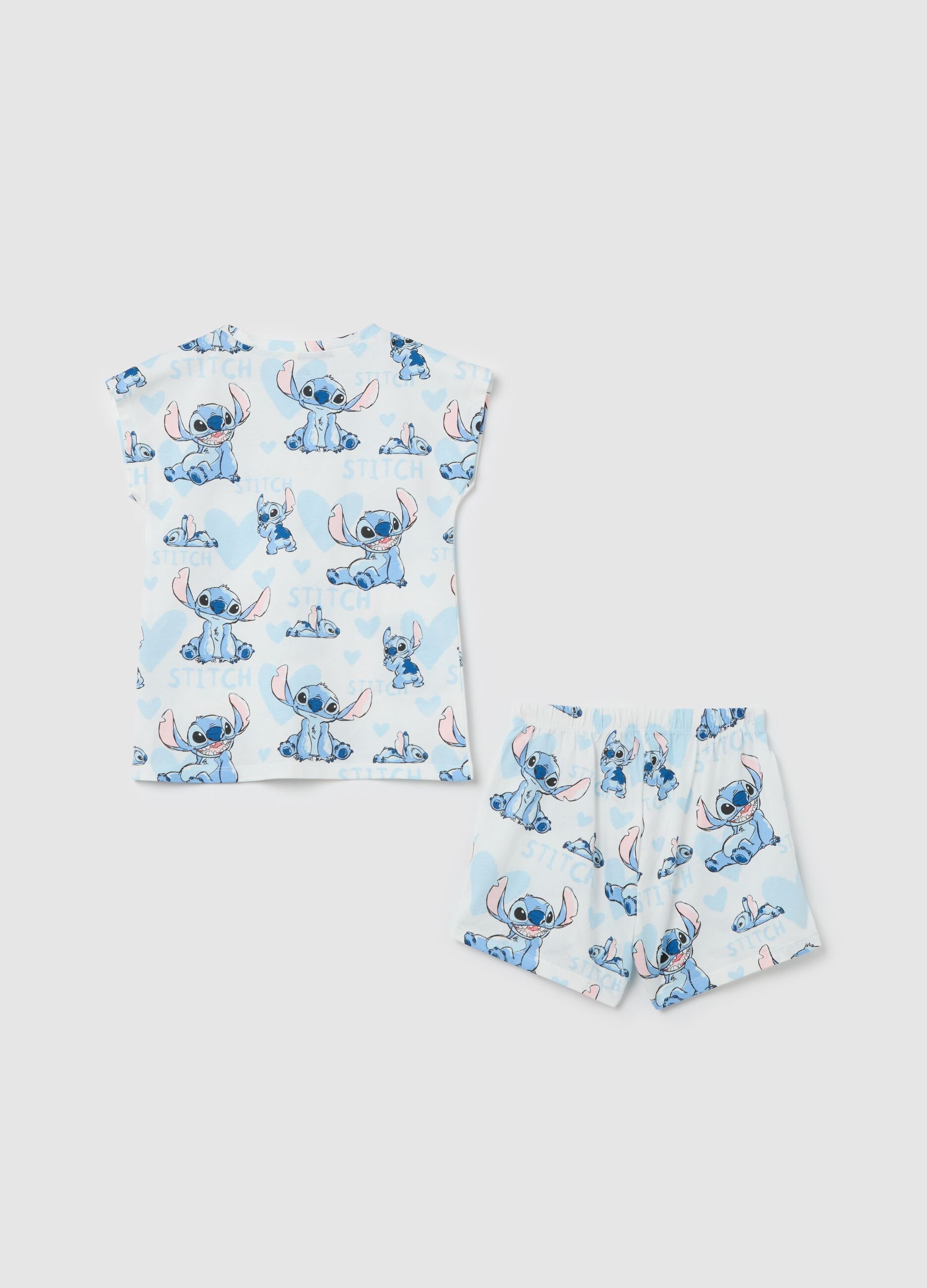 Short pyjamas with Stitch print