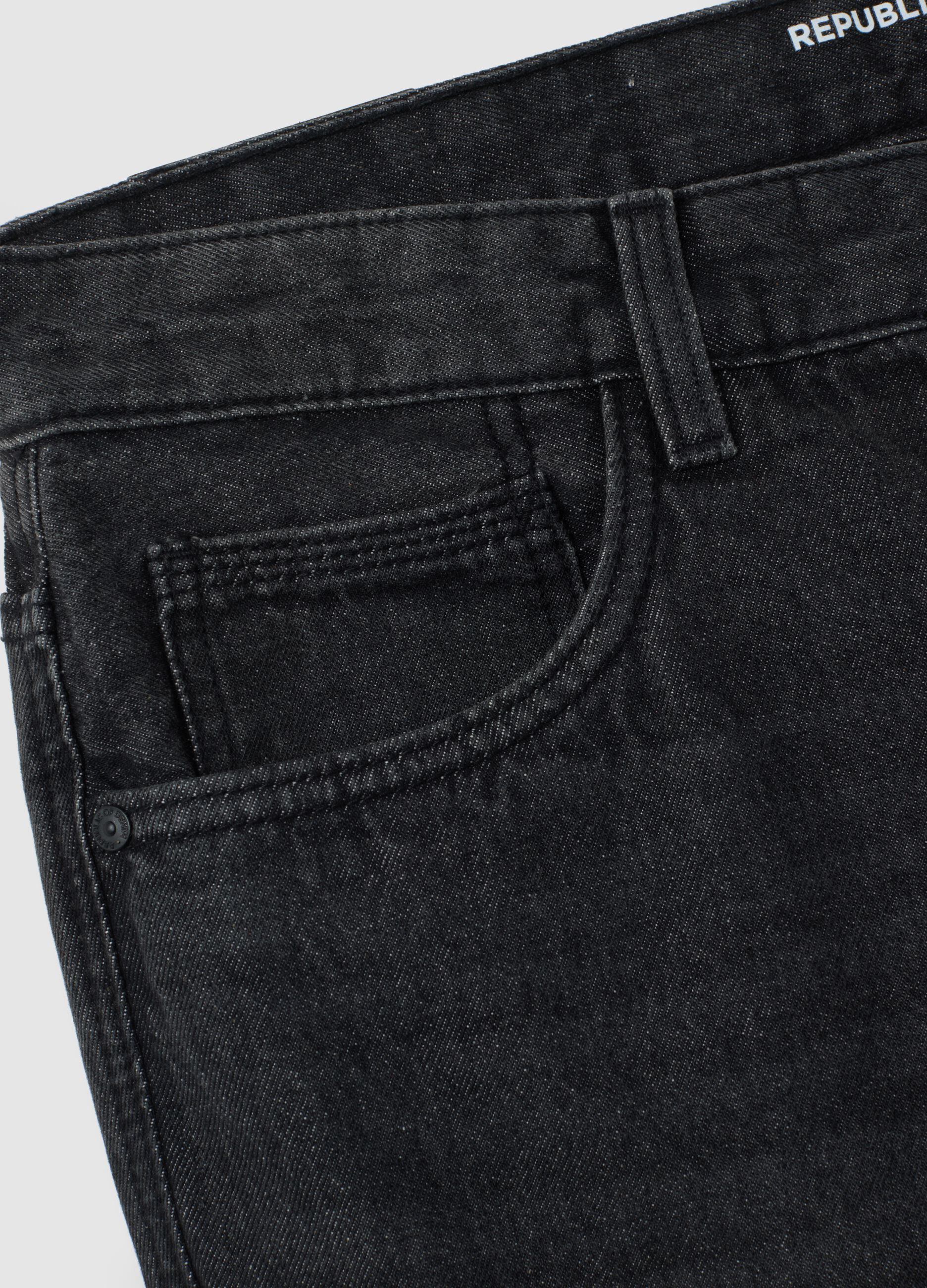 Jeans in puro cotone nero slim fit