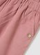 Girls' pink pure cotton regular fit trousers_3