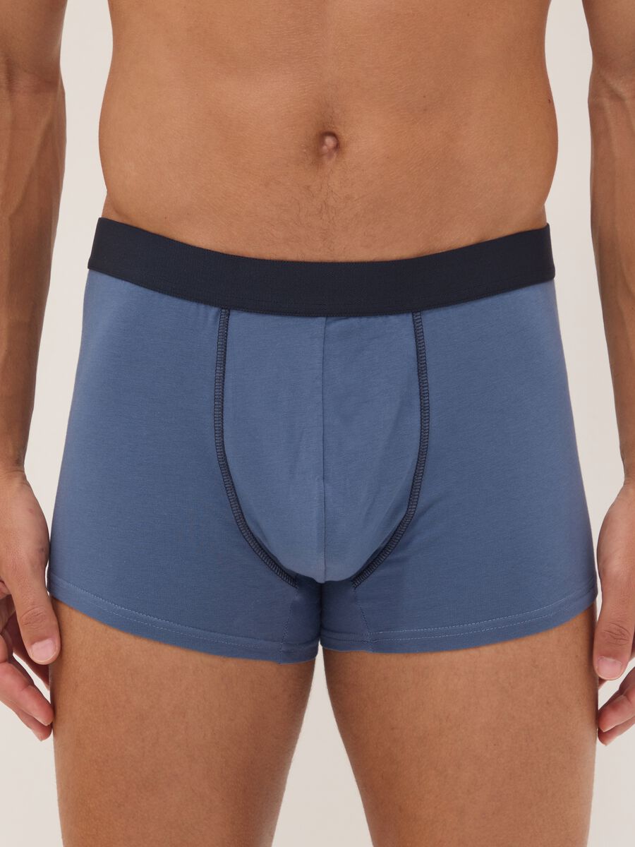Multipack di cinque boxer multicolor in cotone organico elasticizzato_1