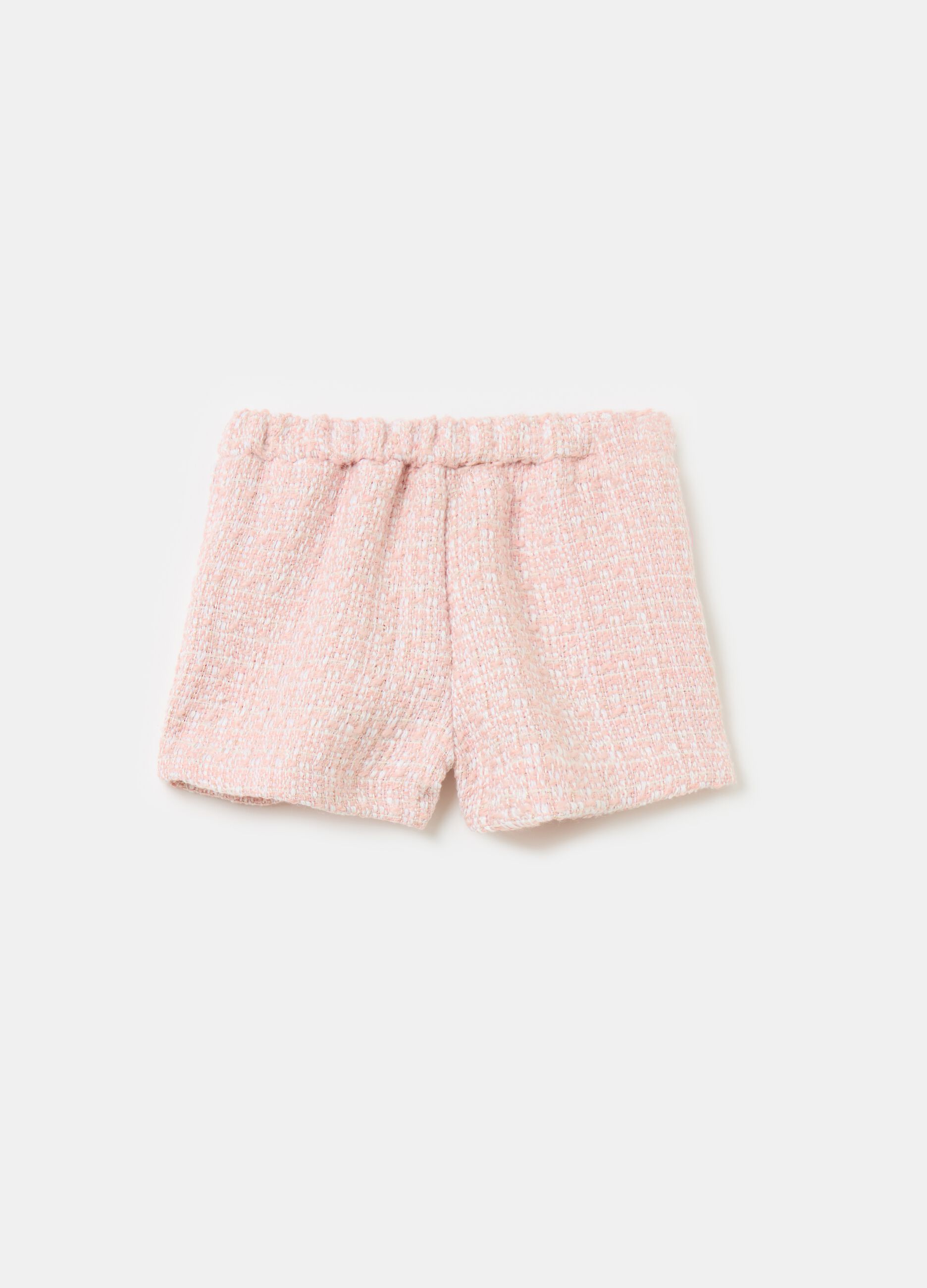 Shorts in tweed con lurex