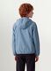 Blue oversized rain jacket with hood and zip for boys_3