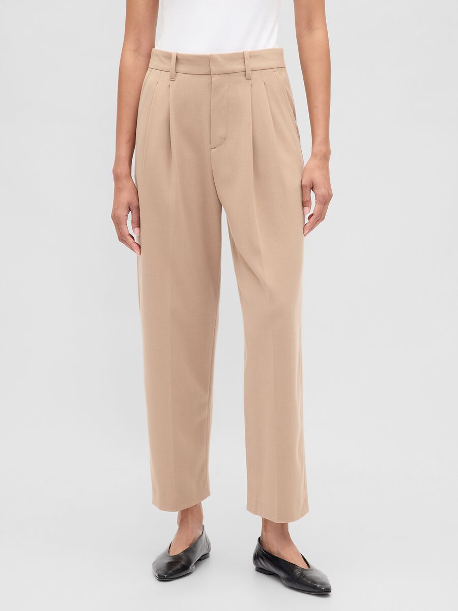 Beige Stretch Trousers_1
