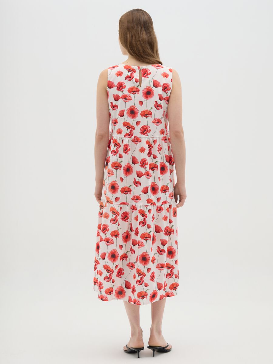 Women's Long Multicolour Cotton Dress Regular Fit_3