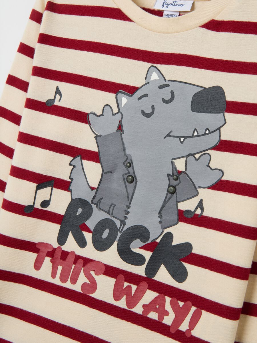 Children's pure cotton striped T-shirt with regular fit_2