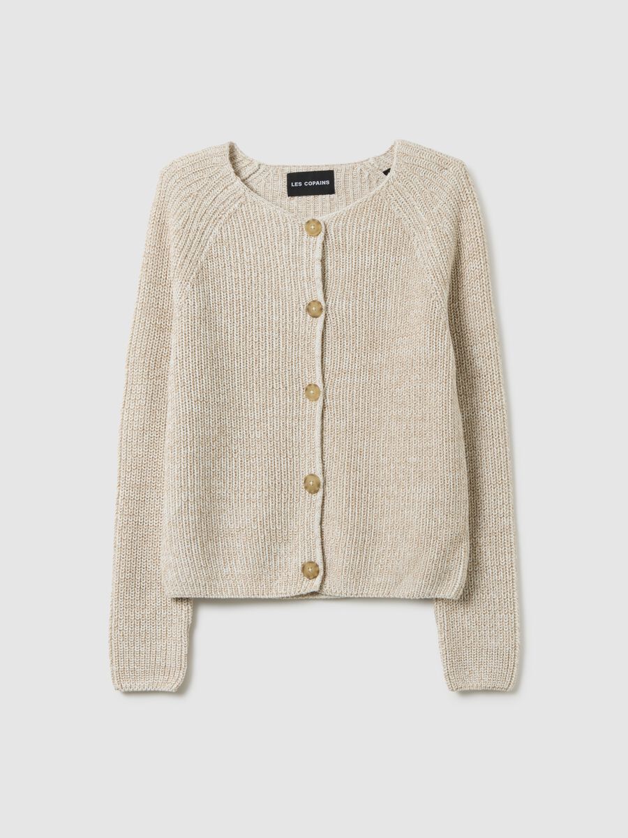 Multicolour pure cotton cardigan with regular fit_4