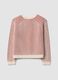 Cardigan bianco in puro cotone a coste con girocollo_6