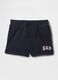Cotton-blend shorts with elasticated waist_0