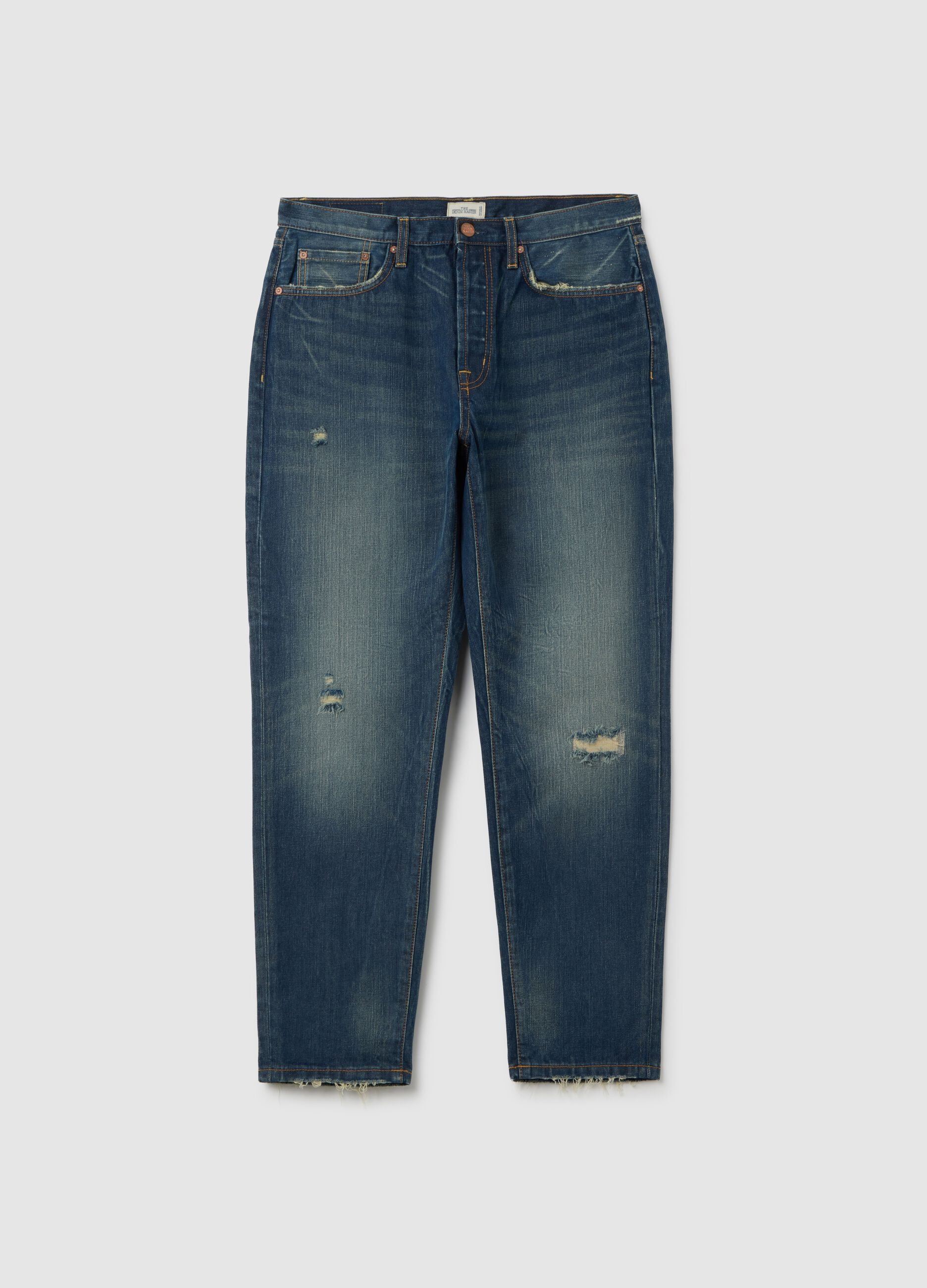 Jeans in puro cotone denim regular tapered