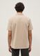 Polo beige a maniche corte in tessuto elasticizzato_3