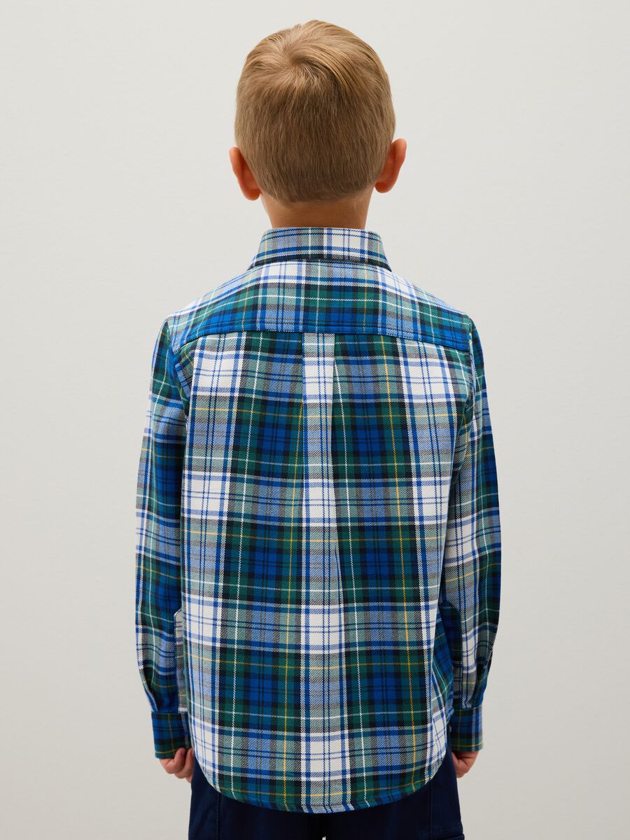 Camicia da bambino in puro cotone multicolor regular fit_1