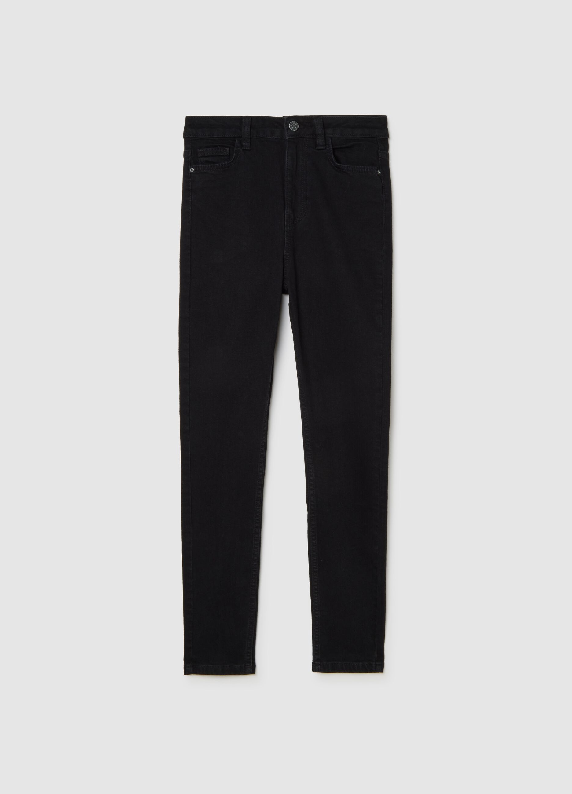 Jeans skinny neri in cotone elasticizzato