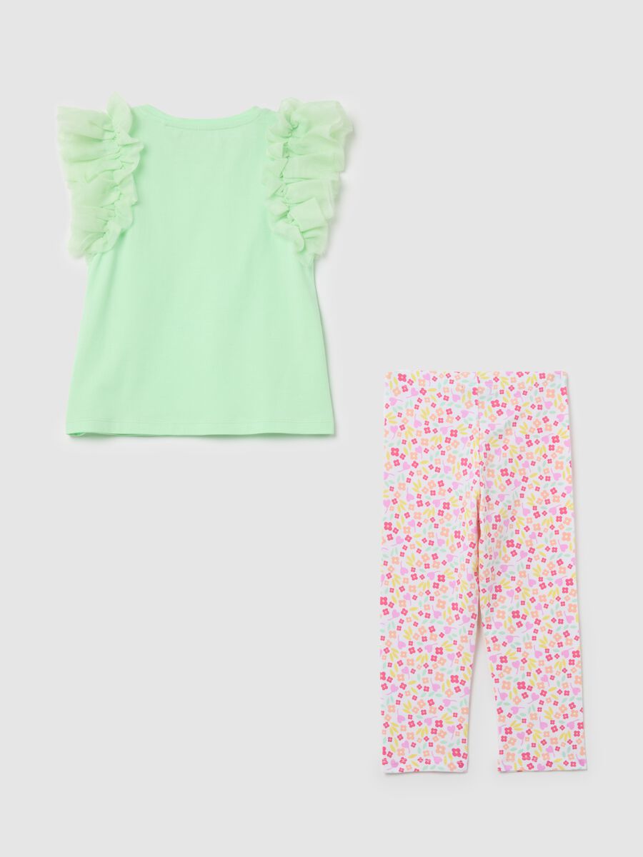 Cotton jogging set with flounce and print_1