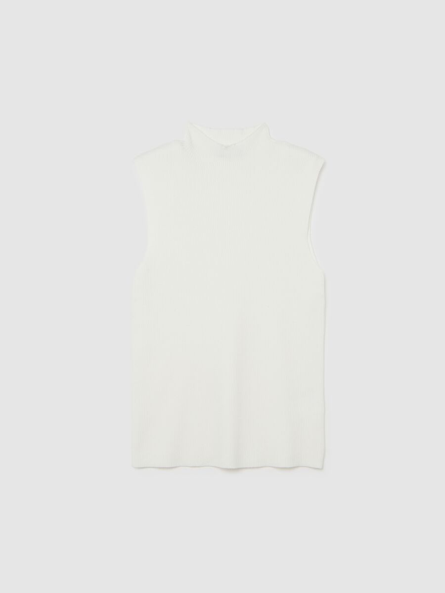 White Regular Fit Tank Top_4