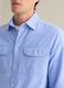 Men&rsquo;s light blue cotton and linen shirt in regular fit with pockets_2
