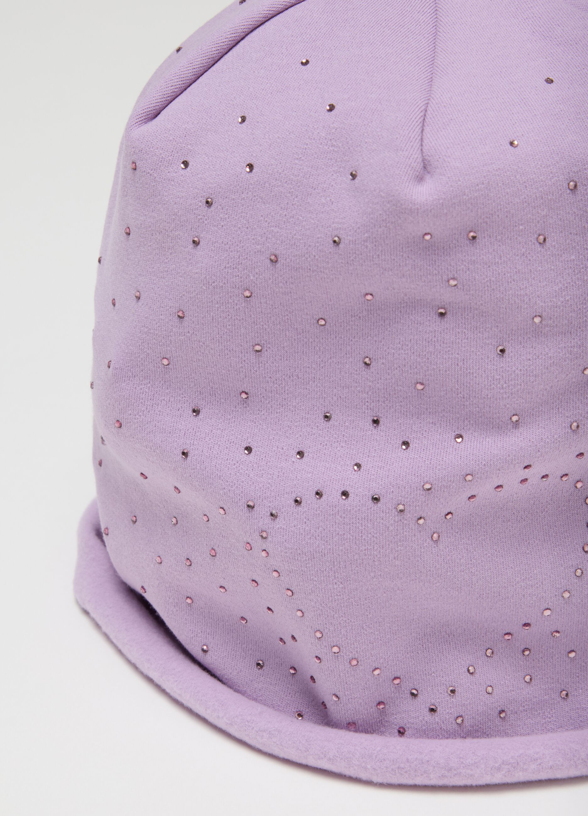 Purple Stretch Cotton Girl's Hat