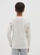 Boys' pure white cotton regular fit T-shirt_2