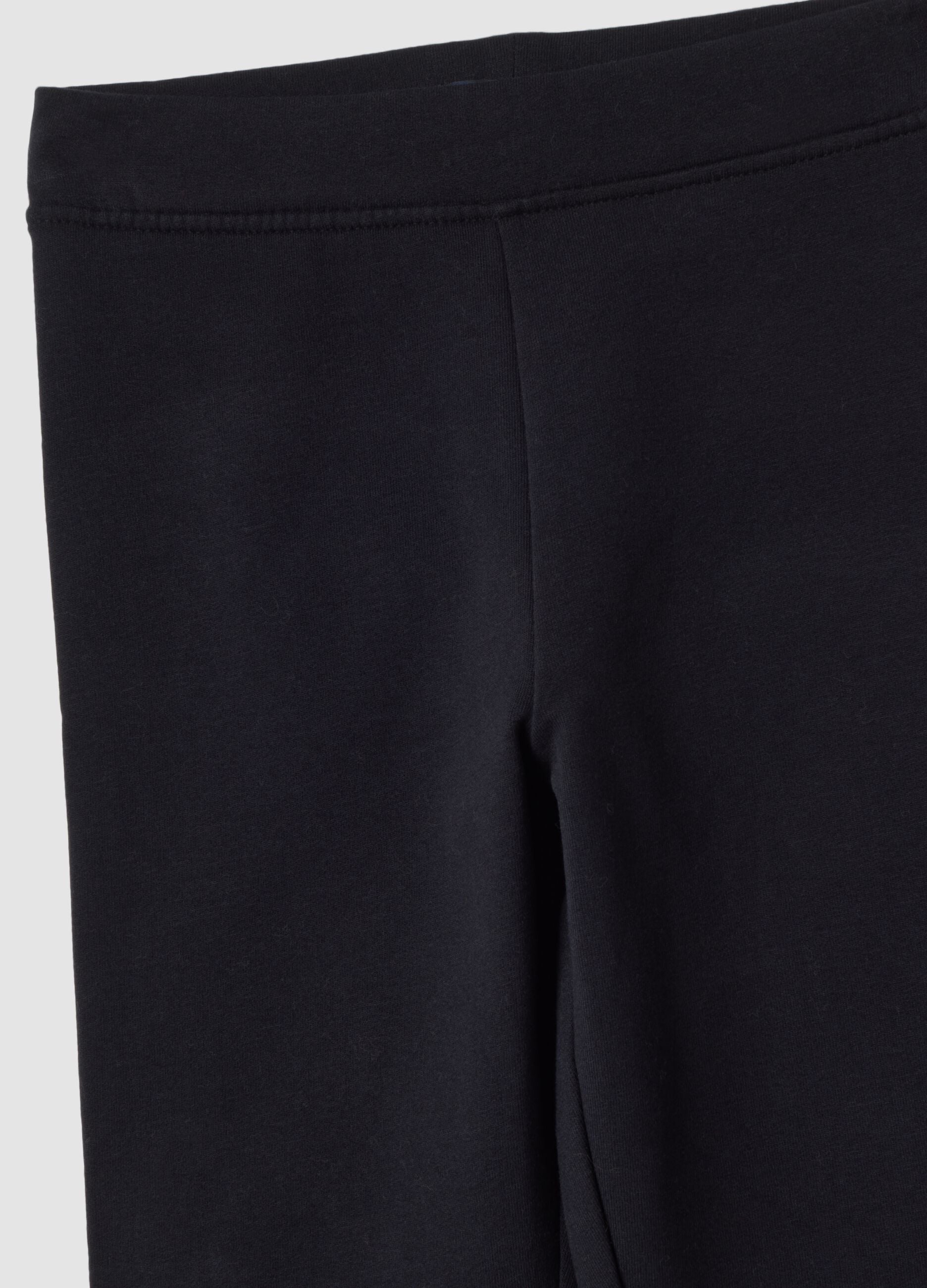Leggings neri in cotone organico elasticizzato skinny fit