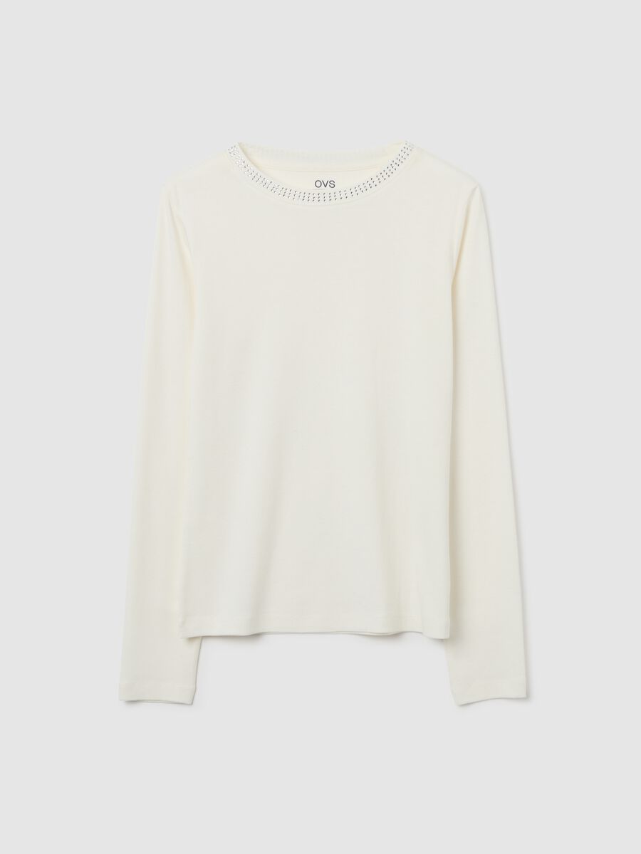 Pure cotton white regular fit T-shirt_4