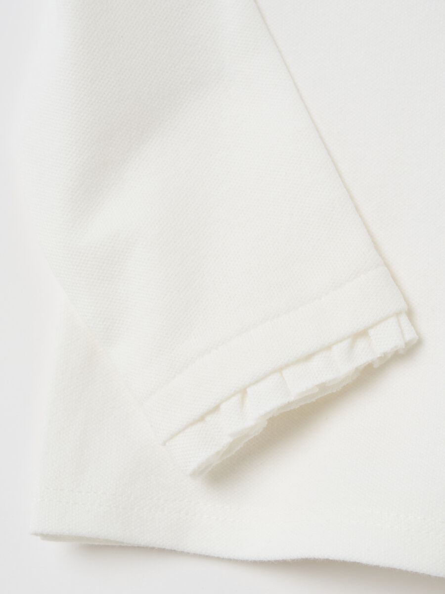 Long-sleeved polo shirt with frills_3