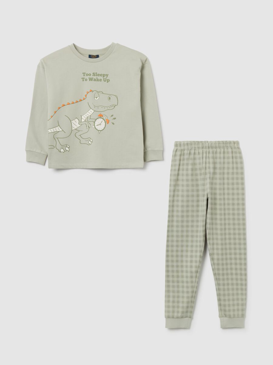 Grey Dinosaur Pyjama for Children_0