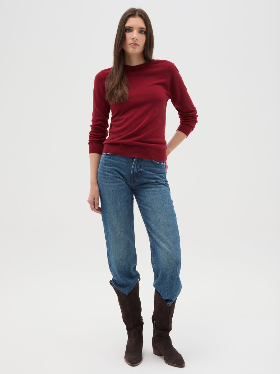 Red Regular Fit Sweater_1