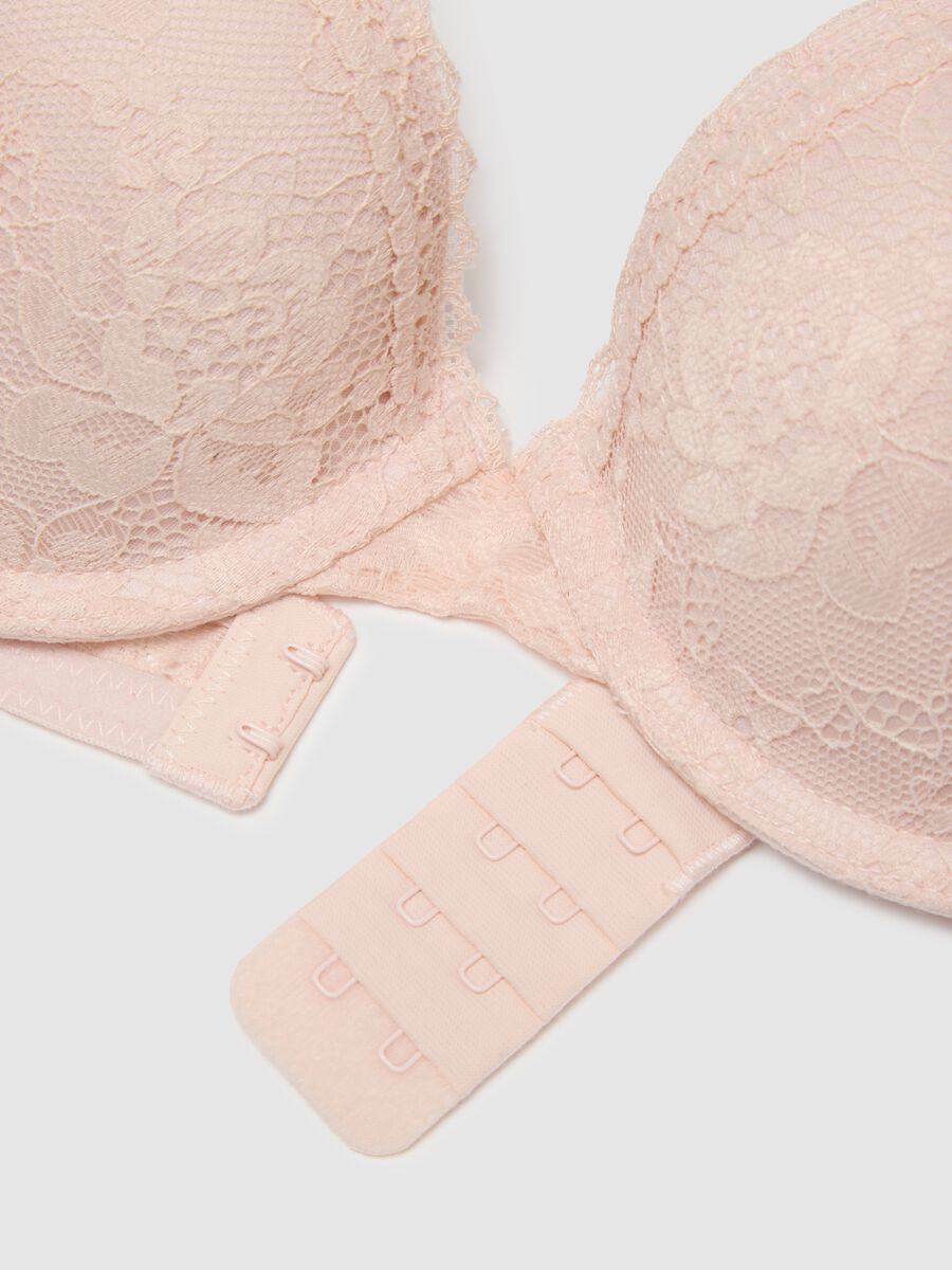 Pink Lace Padded Bra_5