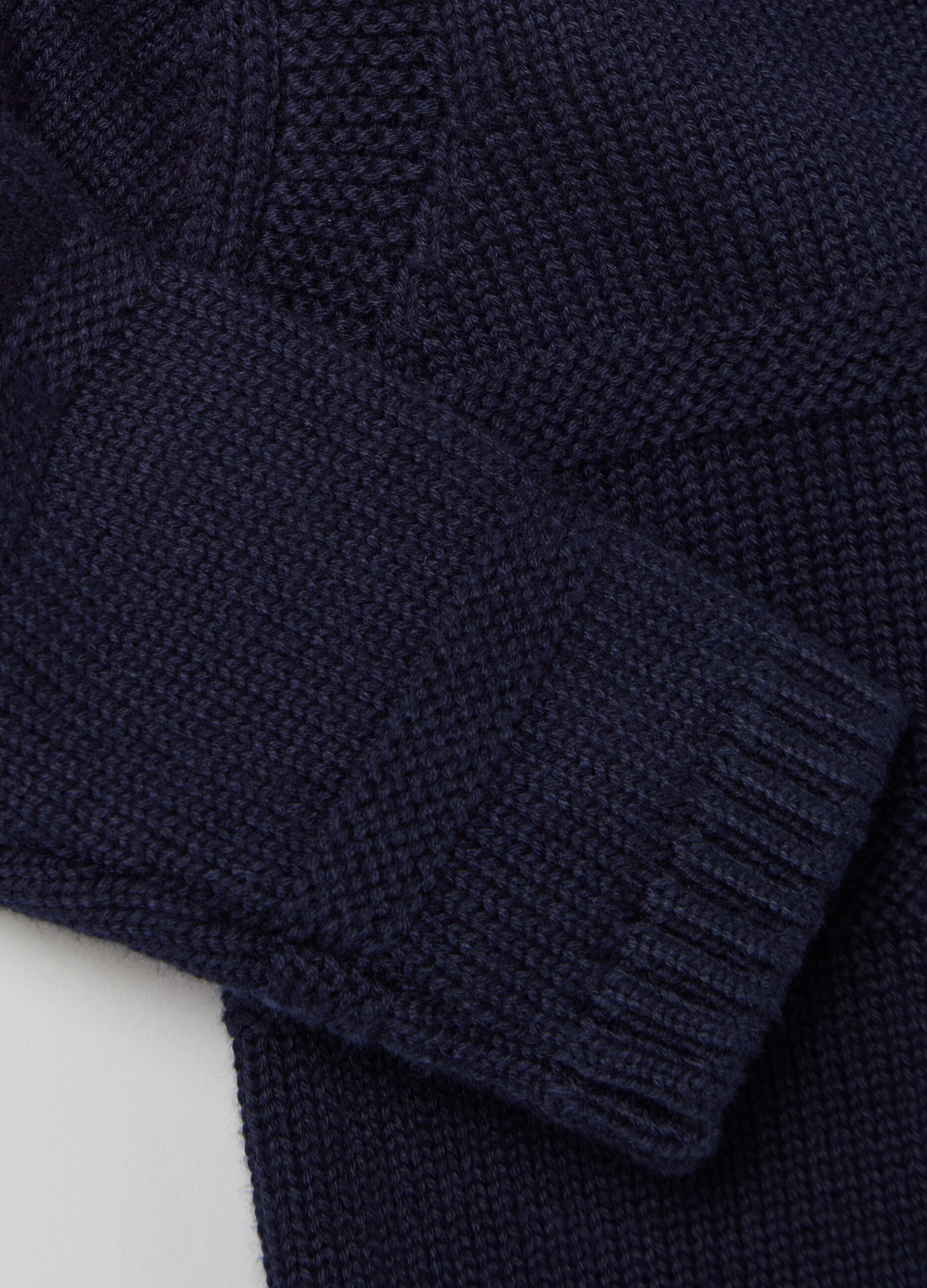 Cotton cardigan with hood