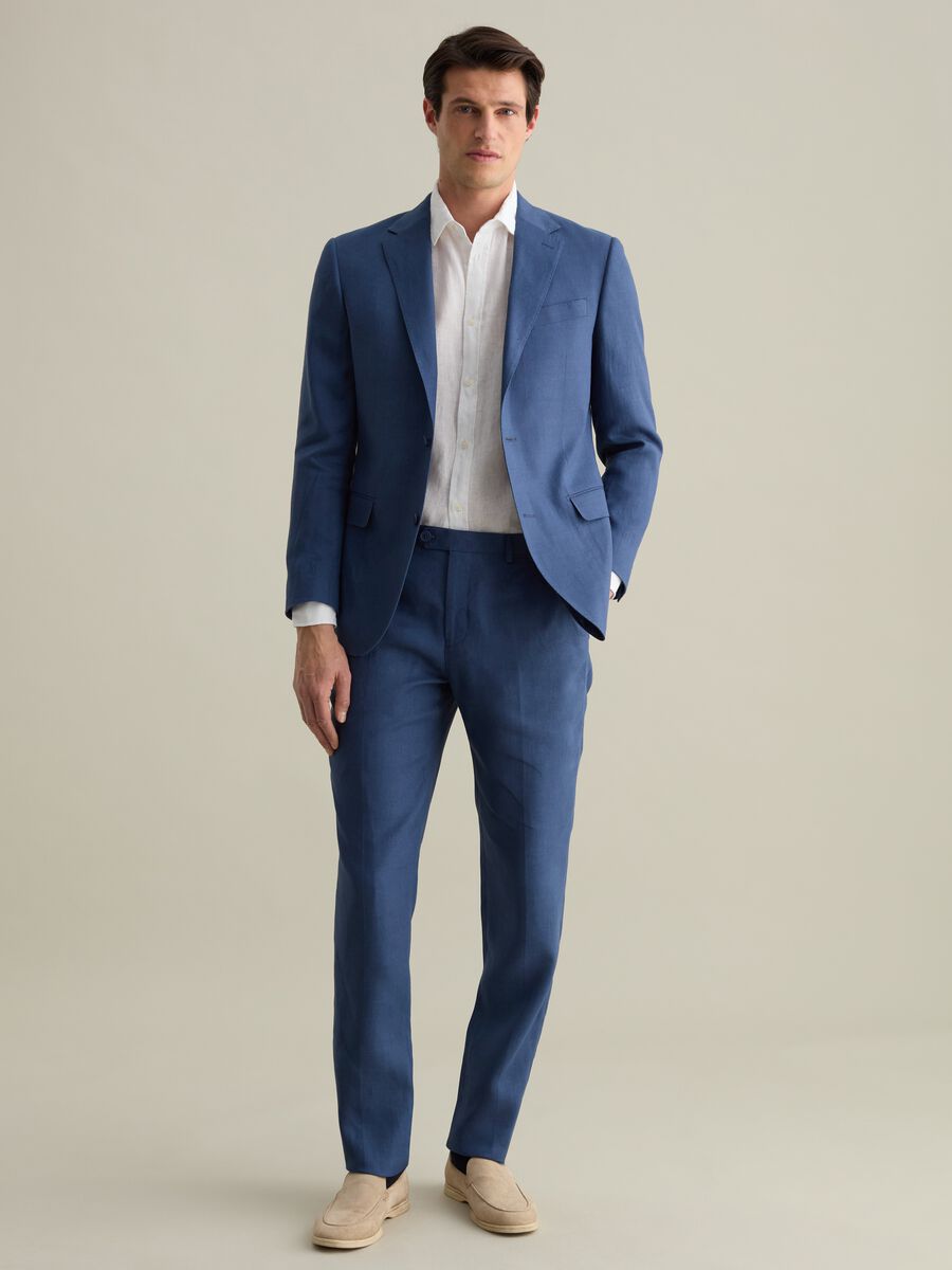 Contemporary regular-fit single-breasted blazer in linen_1