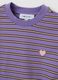 Purple relaxed-fit pure cotton striped T-shirt with embroidered heart_2