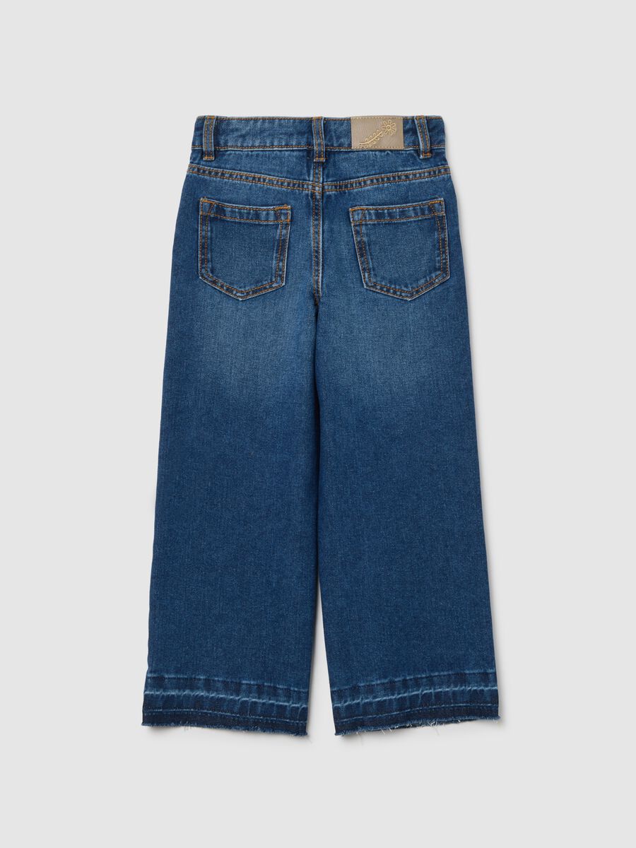 Jeans denim per bambina a gamba dritta_1